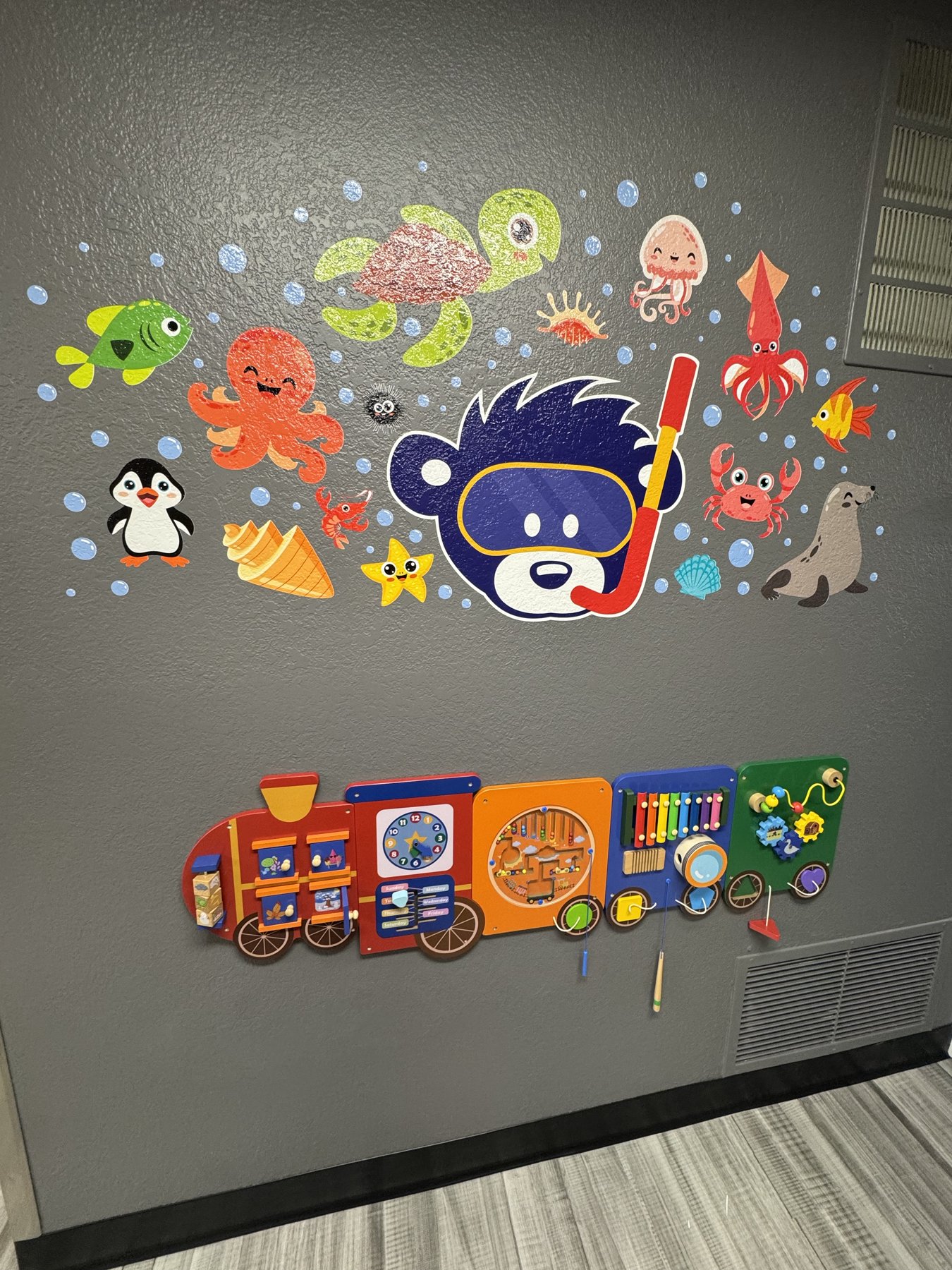 Activity wall at Colorado Autism in Arvada